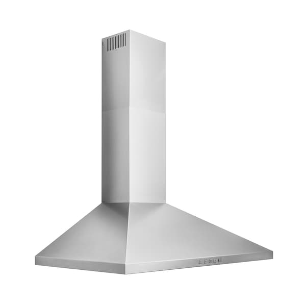 Almo Broan 36-in. Classic Pyramid Chimney Range Hood with 450 CFM and LED Lighting - BWP2364SS