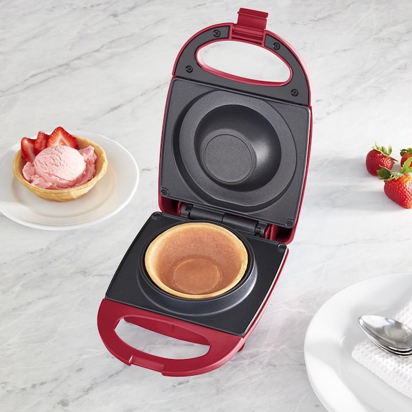 Rise By Dash 1 waffle Red Plastic Waffle Bowl Maker - RWBM001GBRR08