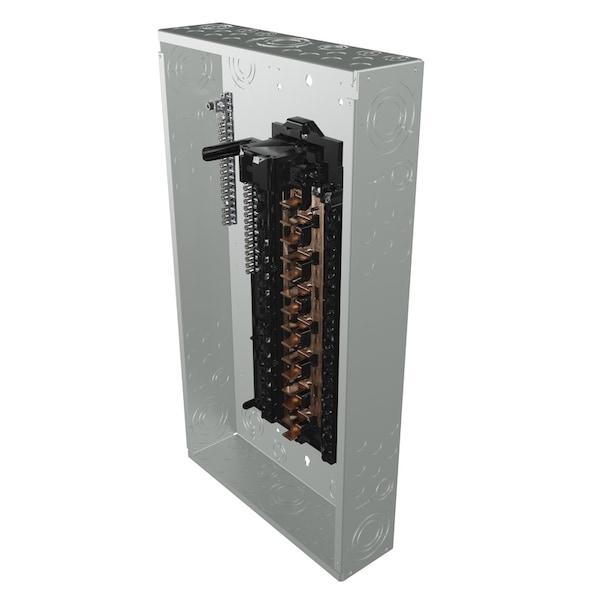 Siemens Combination Circuit Breaker Panel, PN, 30 Spaces, 100A, 120/240V AC, Main Circuit Breaker, 1 Phase - PN3030B1100C