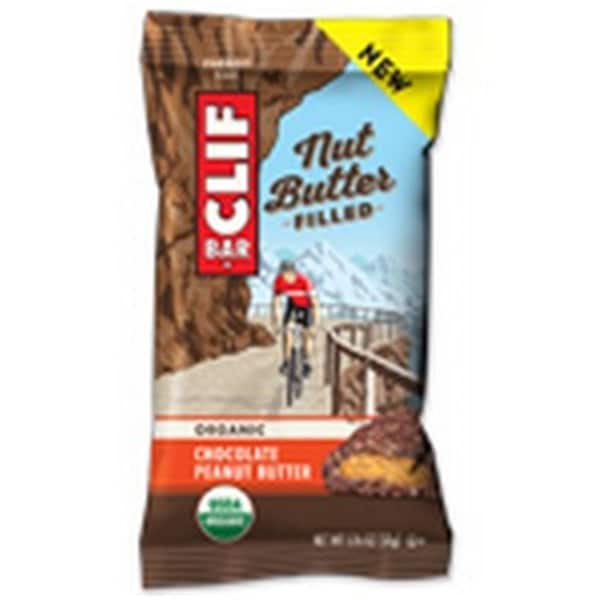 Clif Bar & Co Barritas de Mantequilla de Nuez Rellenas de 1.76 oz Chocolate y Mantequilla de Cacahuate, 12 Barritas por Caja - 230689