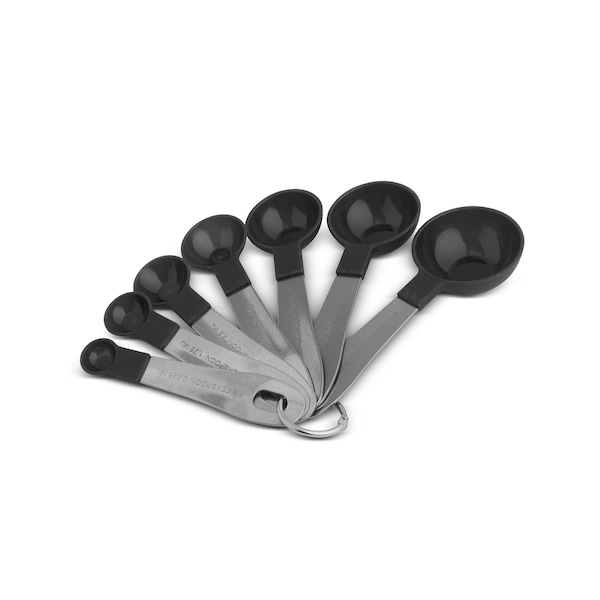 Bklyn Steel Co. 7pc Premium Measuring Spoons Set - Charcoal - 50256