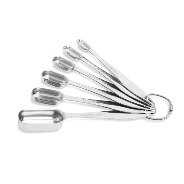 Bklyn Steel Co. 6pc Stainless Steel Measuring Spoons - 52168