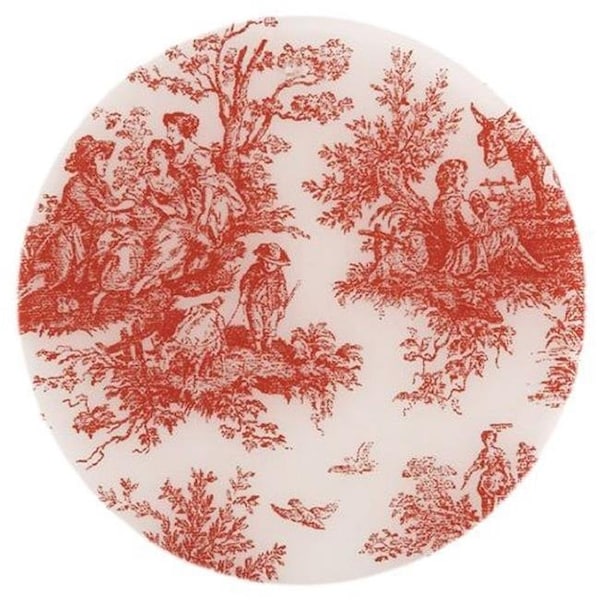 Andreas Andreas TRC-154 Toile Red Casserole Silicone Trivet - Pack of 3 trivets - TRC-154