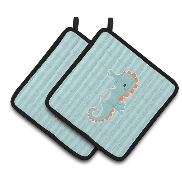 Carolines Treasures Seahorse Pair of Pot Holders - BB7124PTHD