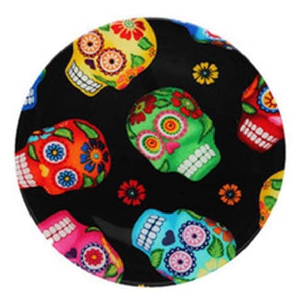 Andreas Andreas TRT-135 10 in. Sugar Skulls Round Trivet; Pack of 3 - TRT-135