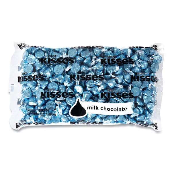 Hersheys KISSES, Chocolate con Leche, Envolturas Azules, Bolsa de 66.7 onzas - 13344