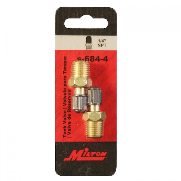 Milton TANK VALVE 1/4NPT MALE 2PK - MIS-684-4