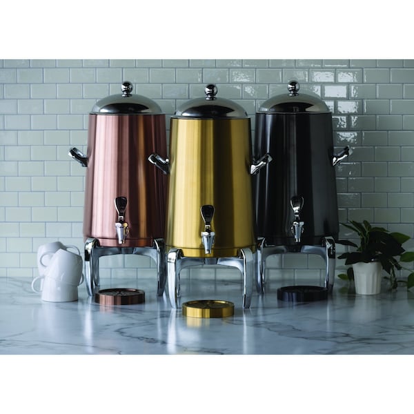 Service Ideas Flame Free Thermo-Urn Vintage Gold Modern Style Vacuum Insulated Urn, 5 Gallon - URN50VVGMD