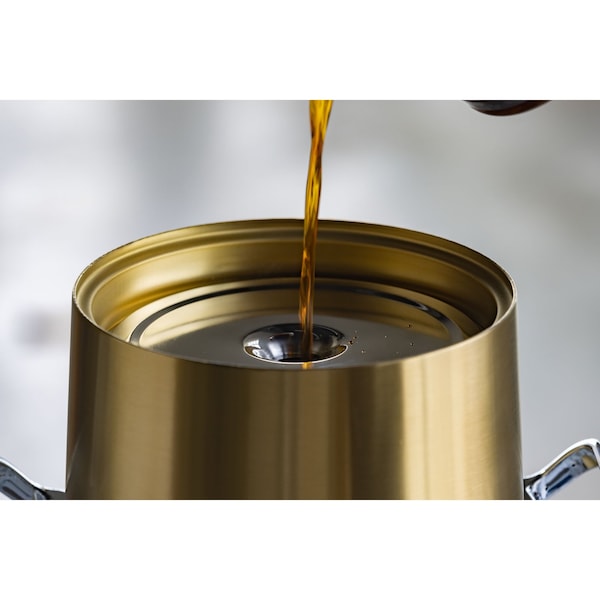 Service Ideas Flame Free Thermo-Urn Vintage Gold Modern Style Vacuum Insulated Urn, 5 Gallon - URN50VVGMD