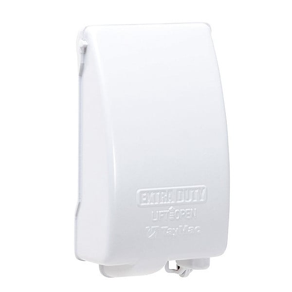 Taymac Electrical Box Cover, Wall Box Type, 1 Gang, Metallic, In-Use Cover - MX4280WH