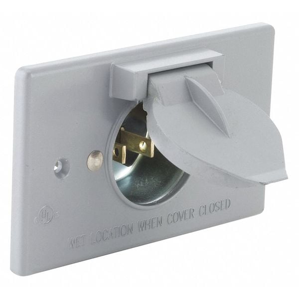 Bell Outdoor Weatherproof Cover, Single Gang Box Type, 1 Gang, Flip/Snap Cover - 5153-0