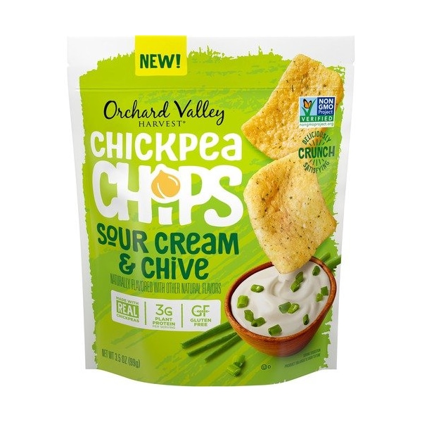 John B Sanfilippo & Son Chips, Garbanzo, Crema Agria/Cebollín, 3.5 oz, Varios, Paquete de 6 - JBSV14027