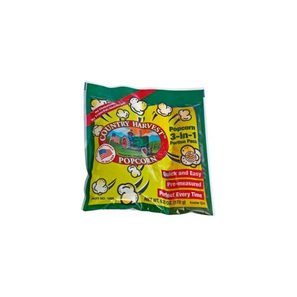 Paragon International Paquete Trifecta Country Harvest para máquinas de palomitas de maíz de 4oz, 24 porciones - 1000