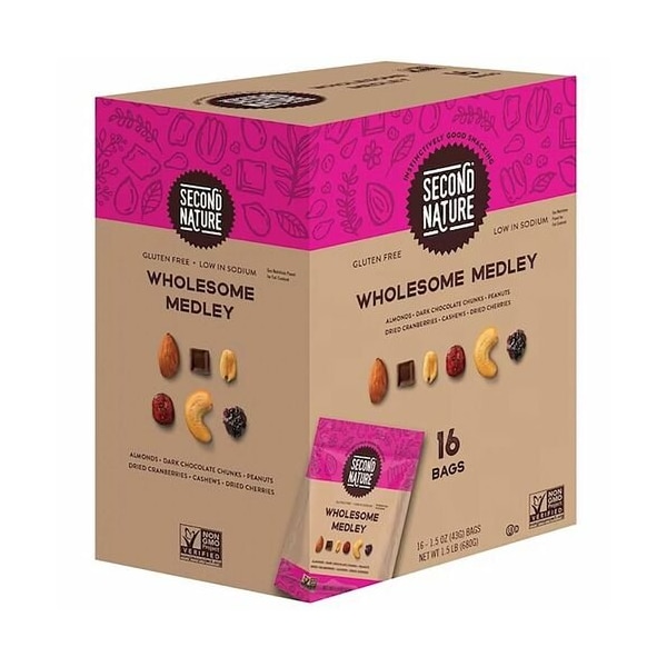 Mezcla para trail Office Snax, Nueces/Arándanos/Chocolate obscuro, 1.5 oz, 6 paquetes - OFX08719