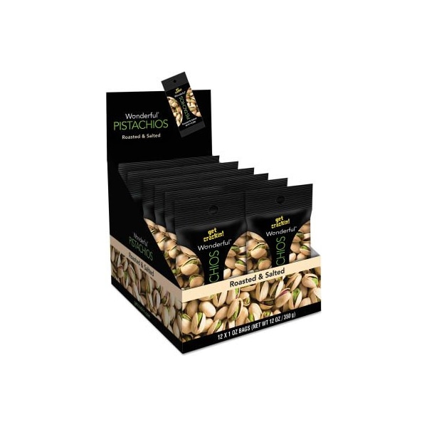 Paramount Farms. Paramount Farms® Wonderful Pistachios, Sal y Pimienta, Paquete de 1.25 onzas, 12 por caja - 091842A25S.