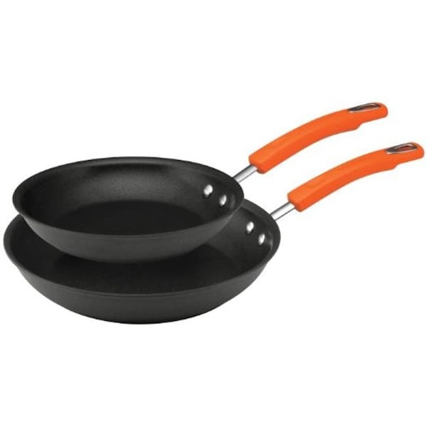 Rachael Ray Rachael Ray 87394 Hard Anodized Nonstick Dishwasher Safe Skillets - Pack of 2 - 87394