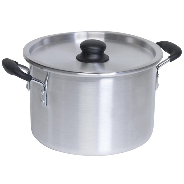 Emg 8 qt. Imusa Aluminum Stock Pot with Lid, Silver - IMU60008