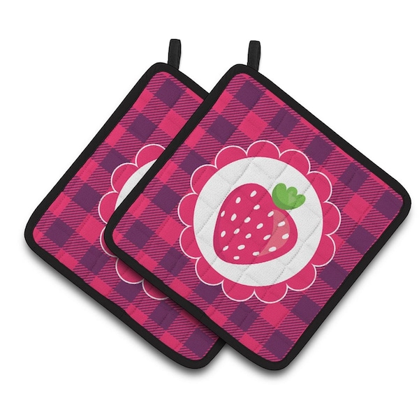 Carolines Treasures Stawberry Pair of Pot Holders - BB7105PTHD