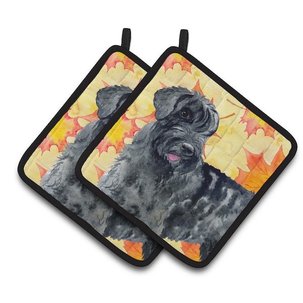 Carolines Treasures Giant Schnauzer Fall Pair of Pot Holders - BB9921PTHD