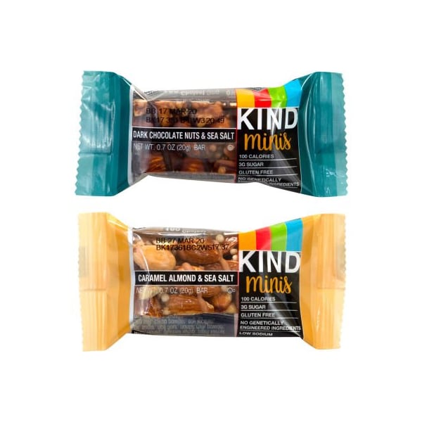 Green Rabbit Holdings KIND Minis Dark Chocolate Nuts & Sea Salt and Caramel Almond & Sea Salt Variety, 0.7 oz, 32 Count - 22000799

Holdings de Green Rabbit KIND Minis Variedad de Chocolate Oscuro Nueces y Sal marina, y Almendra Caramelo y Sal marina, 0.7 oz, 32 piezas - 22000799