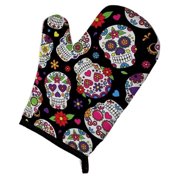 Carolines Treasures Carolines Treasures BB5116OVMT Day of the Dead Black Oven Mitt - BB5116OVMT