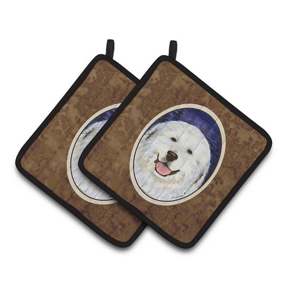 Carolines Treasures Great Pyrenees Pair of Pot Holders, 7.5 x 3 x 7.5 in. - SS8242PTHD