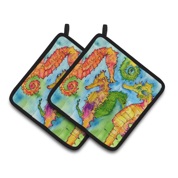 Carolines Treasures Seahorse Pair of Pot Holders - 8546PTHD