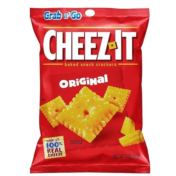 Cheez-It Galletas Saladas Horneadas CHEEZIT36, Sabor a Queso, Bolsa de 3 oz - 428582