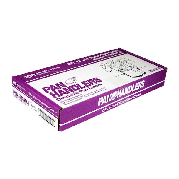 Panhandlers 18"x14" qt. Size Ovenable 400 Degree Round Slow Cooker Pan Liner, PK100 - 304985030