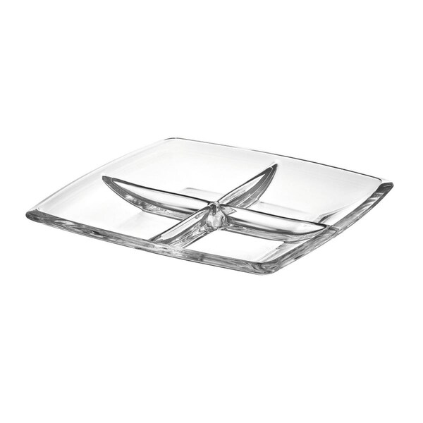 Steadychef 11 x 11 in. Glass & 4 Part Dish, Clear - ST2615565