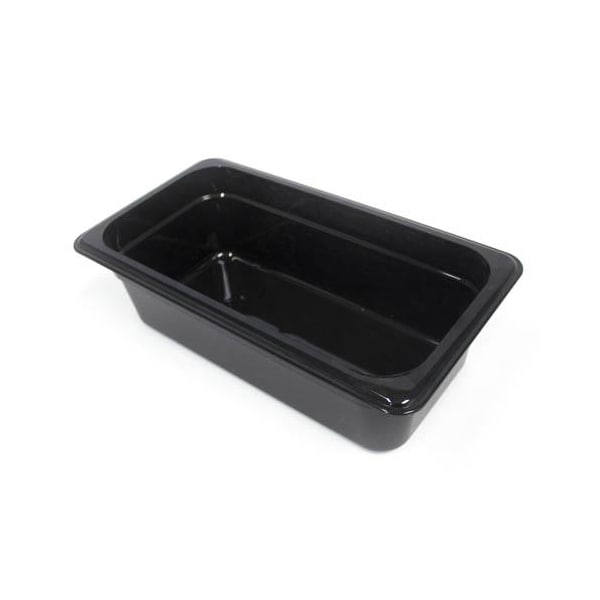 Cambro 1/3 Size 4 in Black Camwear® Food Pan - 34CW110