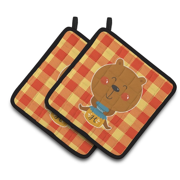 Carolines Treasures Honey Bear Pair of Pot Holders - BB6735PTHD