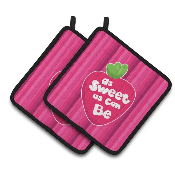Carolines Treasures Stawberry As Sweet as Can Be Pair of Pot Holders - BB7106PTHD