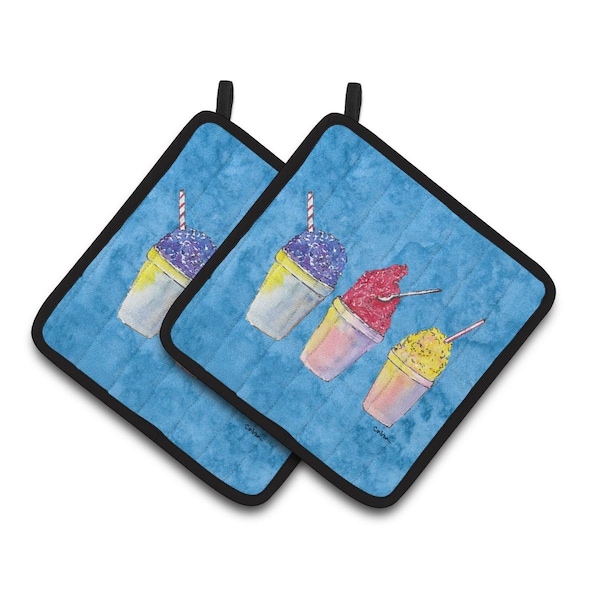 Carolines Treasures Snowballs & Snowcones Pair of Pot Holders - 8780PTHD