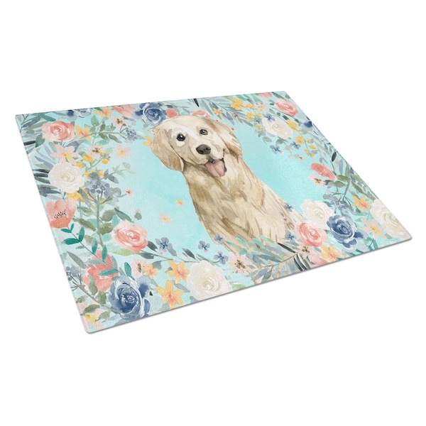 Carolines Treasures Golden Retriever Glass Cutting Board Large - CK3425LCB