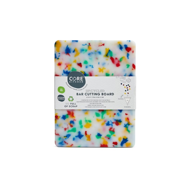 Core Kitchen Recycled Plastic Bar Board with Non-Slip Footing - Confetti - 46355