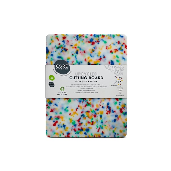 Core Kitchen Recycled Plastic Cutting Board M with Non-Slip Footing - Confetti - 46357
