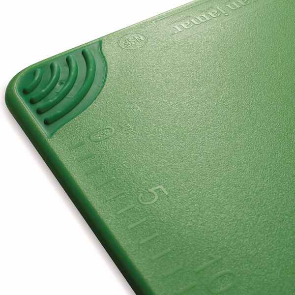 San Jamar Saf-T-Grip Cutting Board, 24 x 18 x 0.5, Green - CBG182412GN