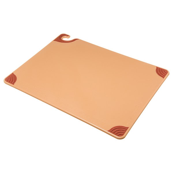 San Jamar Cutting Board w/Grips, 18 x 24 In, Brown - CBG182412BR