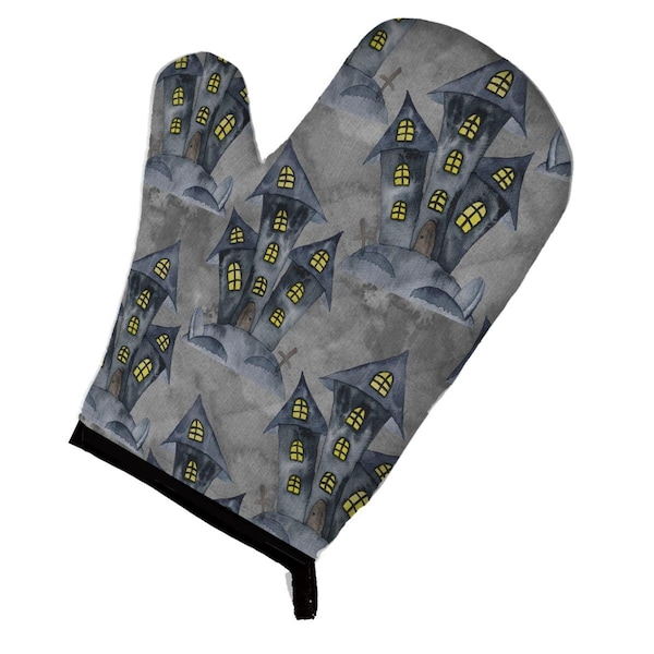 Carolines Treasures Watecolor Halloween Haunted House Oven Mitt - BB7522OVMT
