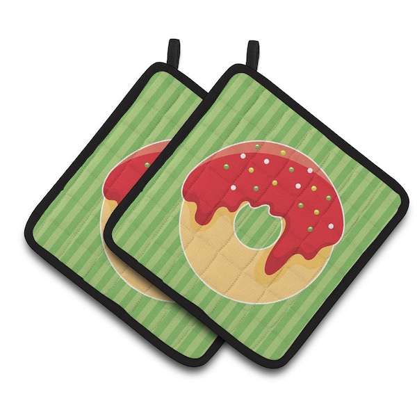 Carolines Treasures Christmas Donut Pair of Pot Holders - BB6818PTHD