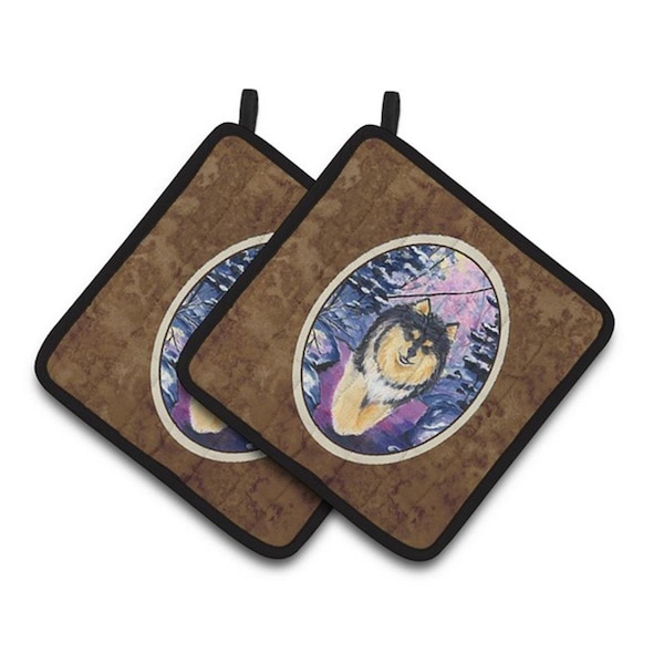 Carolines Treasures Finnish Lapphund Pair of Pot Holders, 7.5 x 3 x 7.5 in. - SS1054PTHD