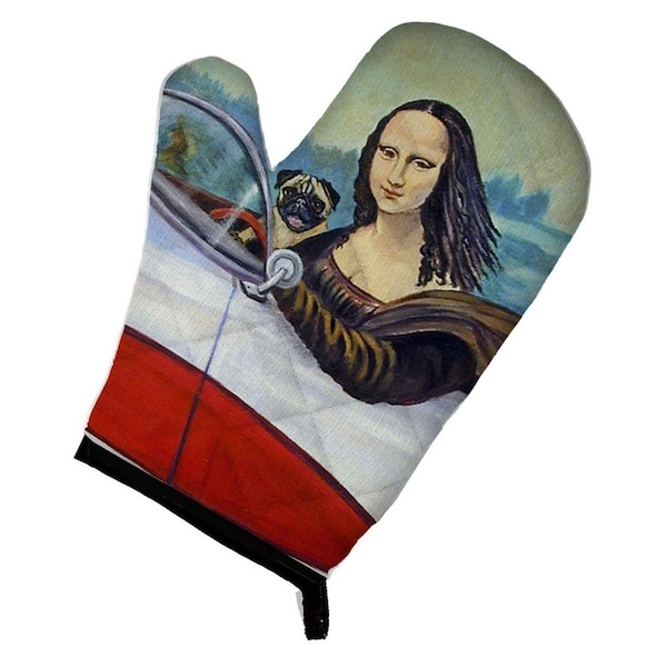Carolines Treasures Fawn Pug and Mona Lisa Oven Mitt - 7043OVMT