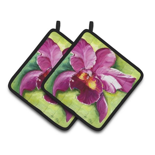 Carolines Treasures Orchid Pair of Pot Holders, 7.5 x 3 x 7.5 in. - JMK1270PTHD