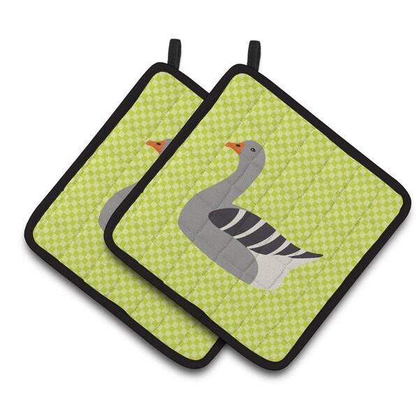 Carolines Treasures Pilgrim Goose Green Pair of Pot Holders - BB7719PTHD