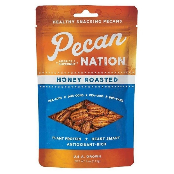 Nación de Pacanas BOLSITA de Pacanas Tostadas con Miel de 4 oz - PNHR4.8