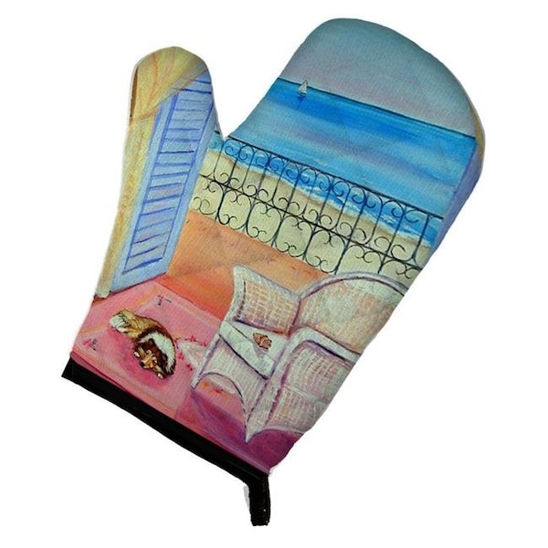Carolines Treasures Carolines Treasures 7186OVMT Sheltie waiting on Mom Oven Mitt - 7186OVMT
