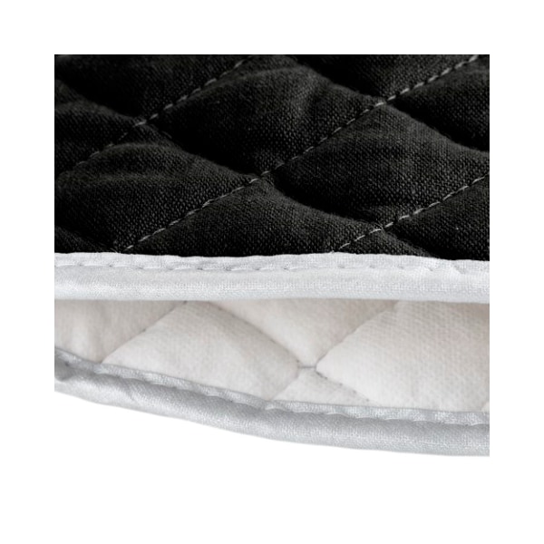 Hastings Home Oven Mitts, Set of 2 Oversized Quilted Mittens, Flame and Heat Resistant By Hastings Home (Black) - 348947OKB