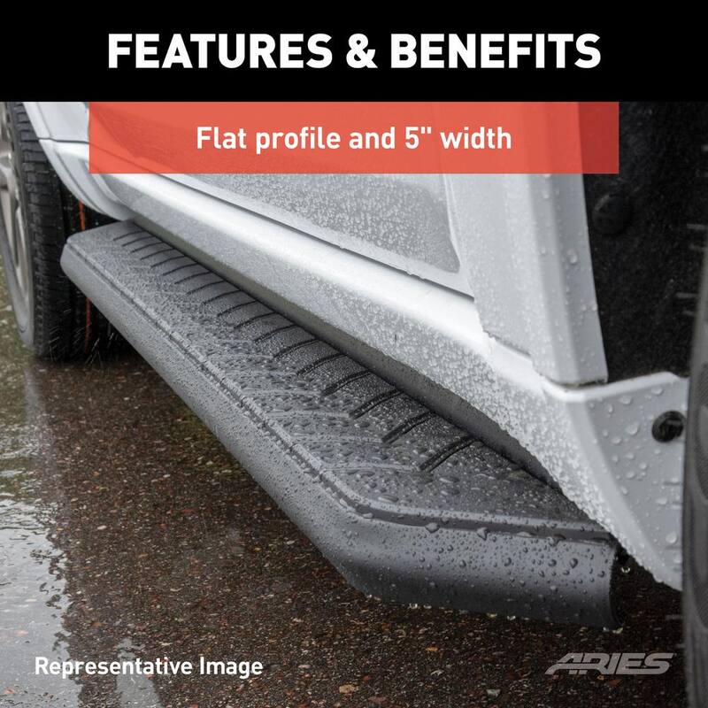 Aries AeroTread 5 x 73-Inch Black Stainless SUV Running Boards, Select Chevrolet Blazer - 2061041