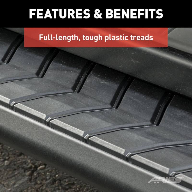 Aries AeroTread 5 x 73-Inch Black Stainless SUV Running Boards, Select Chevrolet Blazer - 2061041